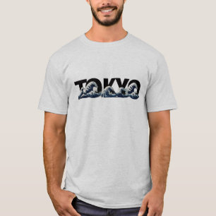 Tokyo Wave Grafik Herren T-Shirt Japanischer Oze