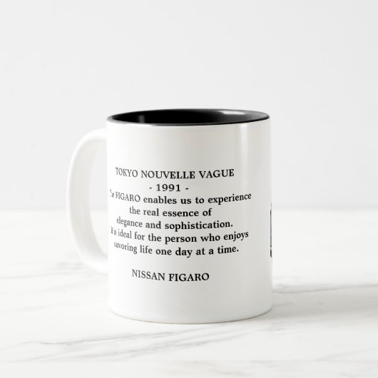 Tokyo Zitat Lapis Gray Figaro Auto Zweifarbige Tasse (Vorderseite Links)