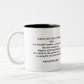 Tokyo Zitat Lapis Gray Figaro Auto Zweifarbige Tasse (Links)