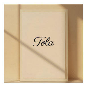 Tola Moderner Namensposter – Personalisierter Wand Poster