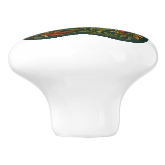 Tole-polierte Pawprint Design Folk Art Keramik Kno Keramikknauf (Seitenansicht)