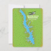 Toledo Bend Reservoir Texas & Louisiana Karte (Rückseite)