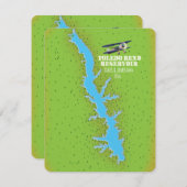 Toledo Bend Reservoir Texas & Louisiana Karte (Vorne/Hinten)