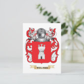 Toledo-Familienwappen (Wappen) Postkarte (Stehend Vorderseite)
