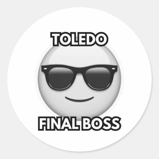 Toledo Final Boss Cool Emoji Sticker  (Vorderseite)