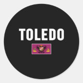 Toledo Flag Spanien Runder Aufkleber (Vorderseite)