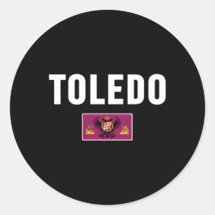 Toledo Flag Spanien Runder Aufkleber