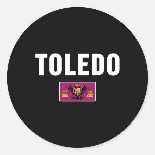 Toledo Flag Spanien Runder Aufkleber (Vorderseite)