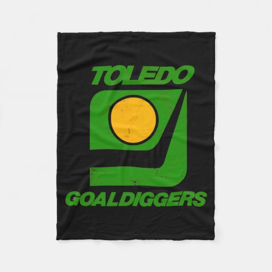 Toledo Goaldiggers 70s80s Hockey Team  Fleecedecke (Vorderseite)
