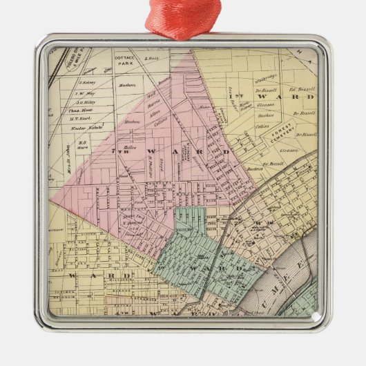 Toledo, Ohio 2 Silbernes Ornament (Vorne)