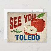 Toledo Ohio Apple - Vintage Travel Postkarte (Vorne/Hinten)