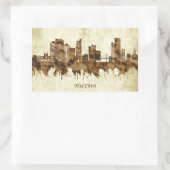 Toledo Ohio Cityscape Rechteckiger Aufkleber (Tasche)
