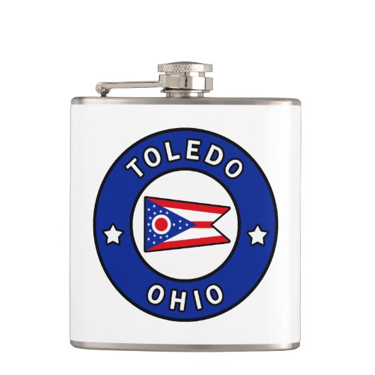 Toledo Ohio Flachmann (Vorderseite)