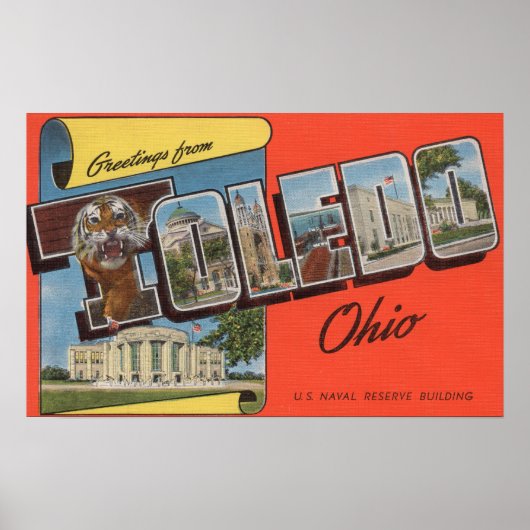 Toledo, Ohio - Gebäude für die US-Marine Poster (Vorne)