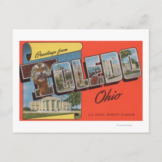 Toledo, Ohio - Gebäude für die US-Marine Postkarte (Vorderseite)