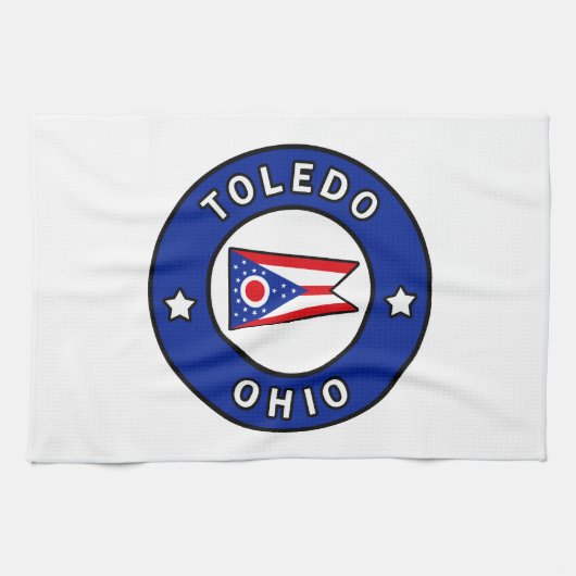 Toledo Ohio Geschirrtuch (Horizontal)