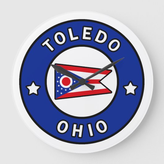 Toledo Ohio Große Wanduhr (Vorderseite)