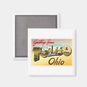 Toledo Ohio OH Old Vintage Reise Souvenir Magnet (Vorderseite/Rückseite)