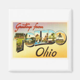 Toledo Ohio OH Old Vintage Reise Souvenir Magnet