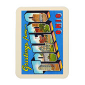 Toledo Ohio OH Vintager Großbuchstabe Postkarte Magnet (Vertikal)