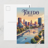 Toledo, Ohio Postkarte (Vorne/Hinten)