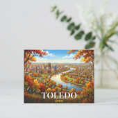 Toledo Ohio Reise Postkarte (Stehend Vorderseite)