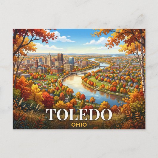 Toledo Ohio Reise Postkarte (Vorderseite)