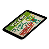Toledo Ohio Robot - Funny Vintag Magnet (Linke Seite)