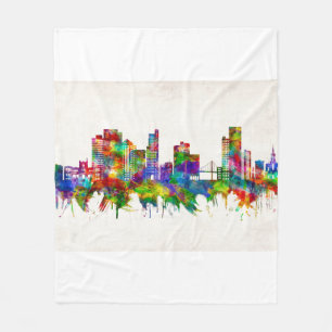 Toledo Ohio Skyline Fleecedecke