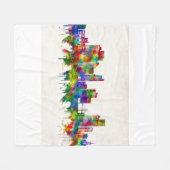 Toledo Ohio Skyline Fleecedecke (Vorderseite (Horizontal))