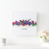 Toledo Ohio Skyline Quadratische Wanduhr (Zuhause)
