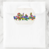 Toledo Ohio Skyline Runder Aufkleber (Tasche)
