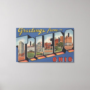 Toledo, OhioLarge Buchstabe ScenesToledo, OH- 2 Leinwanddruck