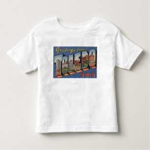 Toledo, OhioLarge Buchstabe ScenesToledo, OH- Kleinkind T-shirt