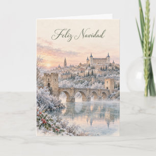 Toledo Puente San Martín Aquarell Weihnachten