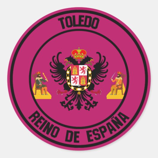 Toledo Round Emblem Runder Aufkleber (Vorderseite)