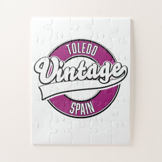 Toledo spain Retro-Logo Puzzle (Vertikal)