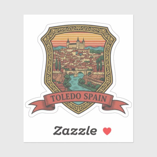 Toledo Spanien Alcazar Reise Aufkleber (Blatt)