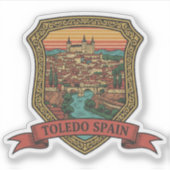 Toledo Spanien Alcazar Reise Aufkleber (Vorderseite)