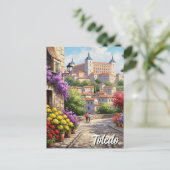 Toledo Spanien Alcazar Reisen Postkarte (Stehend Vorderseite)