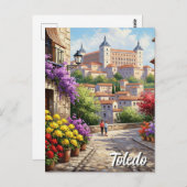 Toledo Spanien Alcazar Reisen Postkarte (Vorne/Hinten)