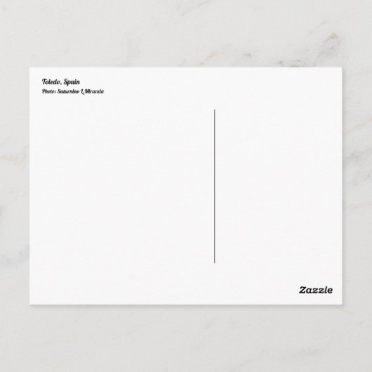 Toledo Spanien Postkarte (Rückseite)