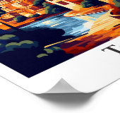 Toledo Spanien Reisen Vintage Illustration Poster (Ecke)