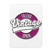 Toledo Spanien Retro-Stil-Logo Magnet (Vertikal)