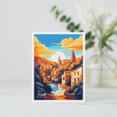Toledo Spanien Vintage Reise Illustration Postkarte (Stehend Vorderseite)