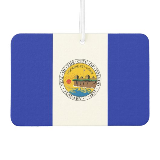 Toledo Stadtflagge Autolufterfrischer (Vorderseite)