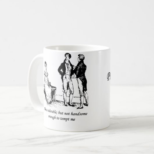 Tolerable - Pride and Prejudice Kaffeetasse (Vorderseite Links)