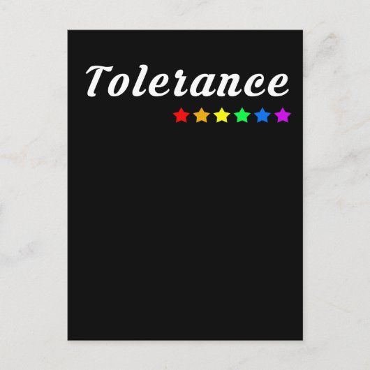 Tolerance  | LGBTQ+ Pride Postkarte (Vorderseite)