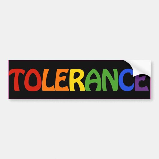 TOLERANCE RAINBOW -.pnng Autoaufkleber (Vorne)