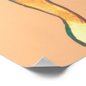 Tolerant Apathetic Orange Cat Poster (Ecke)